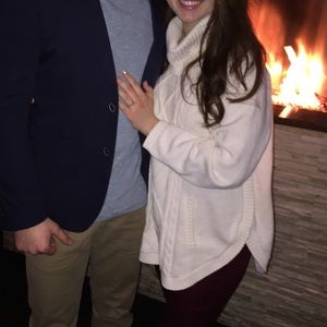 Cream cowl neck sweater